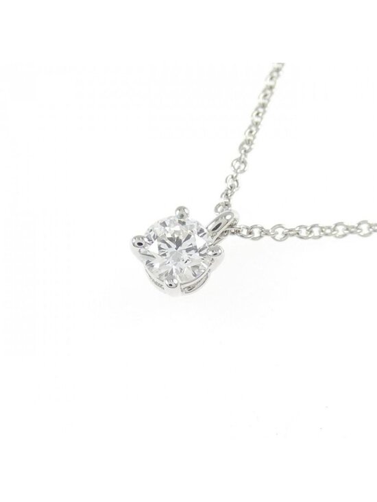 Tiffany Diamond Solitaire Necklace In Platinum 0.5ct  Tiffany & Co Solitaire Necklace Ext